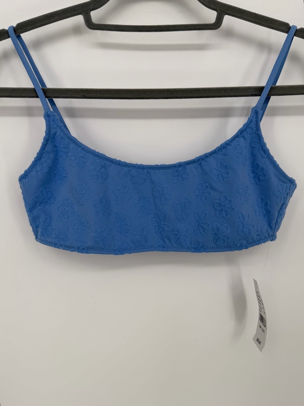 PacSun Blue Floral Textured Bikini Top